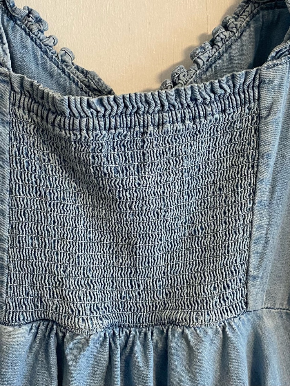 GAP Light Blue Slip Dress with Ruched Straps - Picture 5 of 5